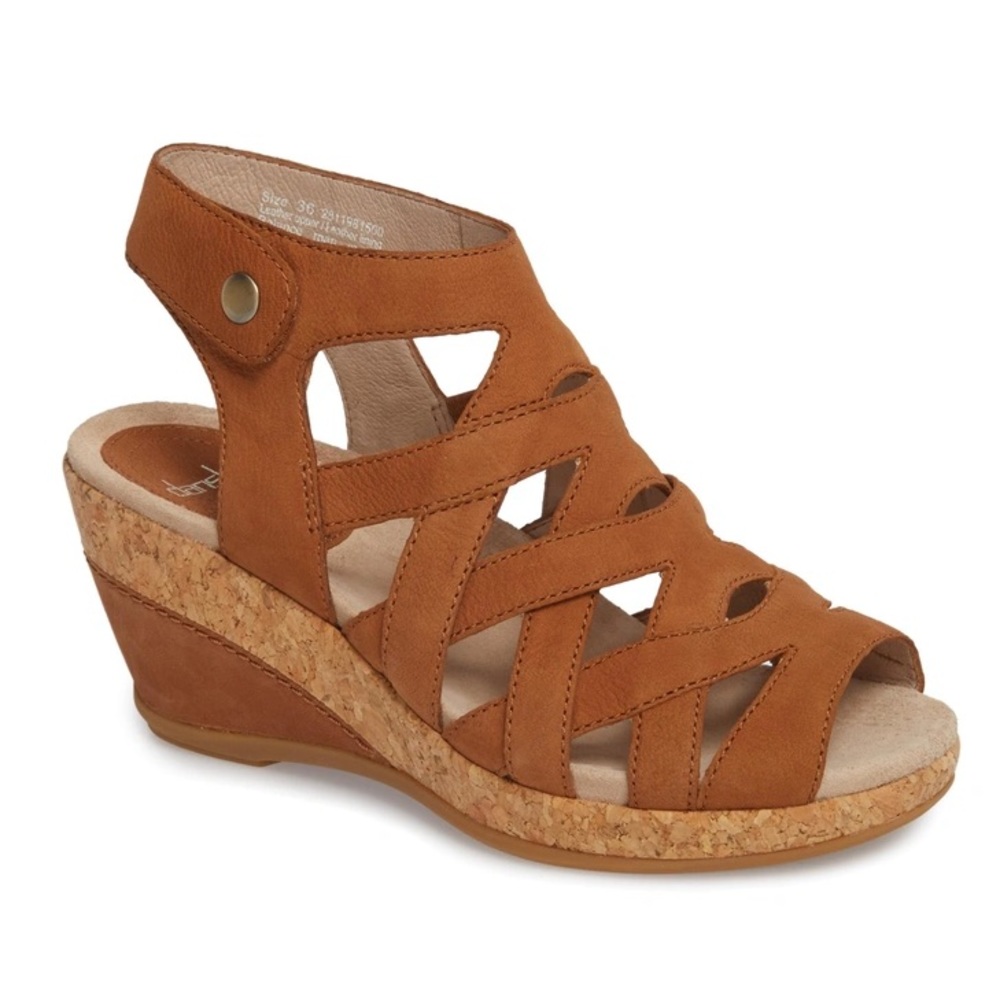 Dansko Cecily Milled Nubuck Camel